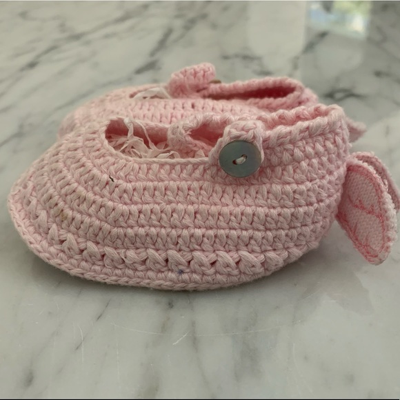 Mud Pie Hand Knit Crocheted Booties 0-6 Months - Picture 5 of 5